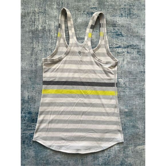 Lululemon Racerback Studio Stripe Tank Top Size 4 - Picture 2 of 6